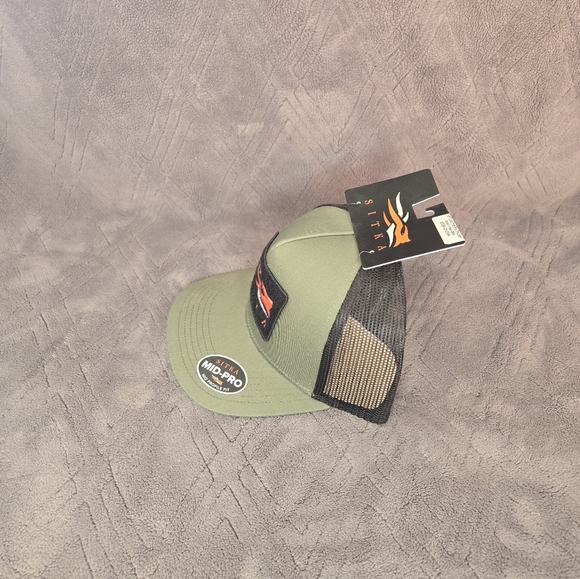 Sitka Icon Trucker Hat Snapback Green Black Adult. - Picture 2 of 5